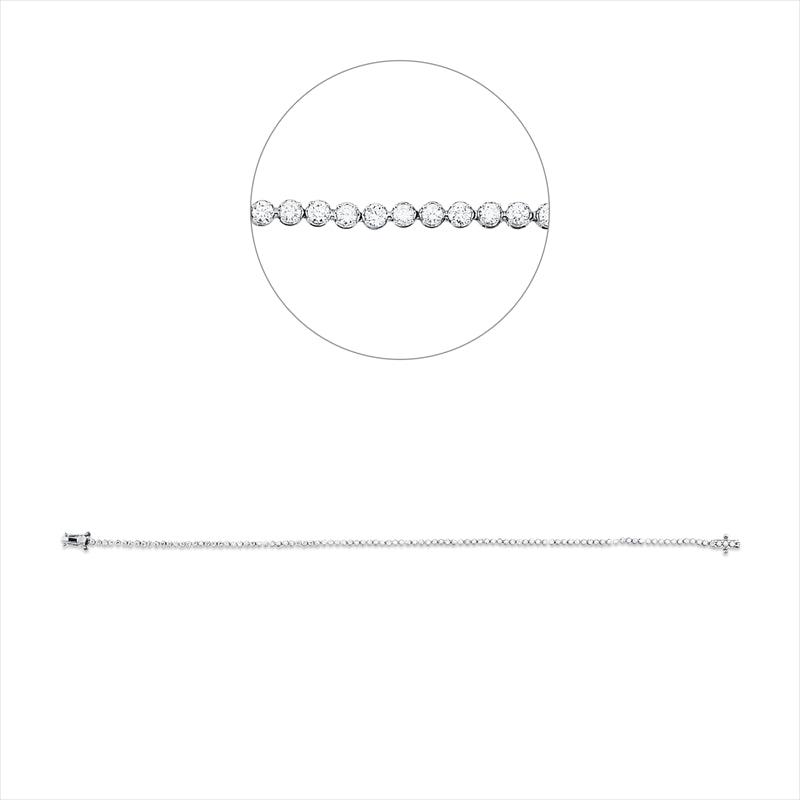 Armband 18 kt WG, 100 Brill. 0,90 ct, TW-si