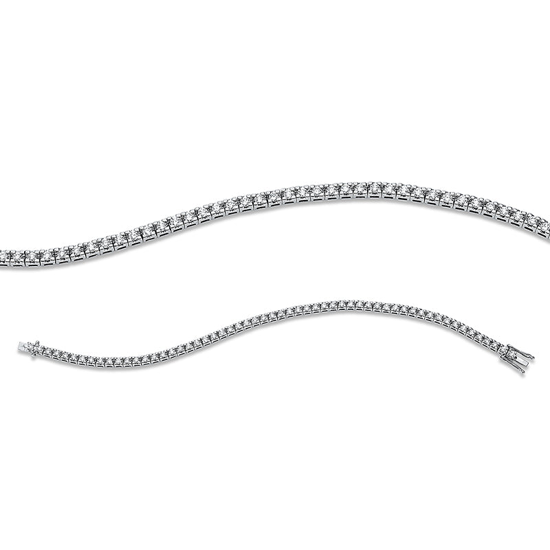 Armband 18 kt WG, 57 Brill. 2,01 ct, TW-si