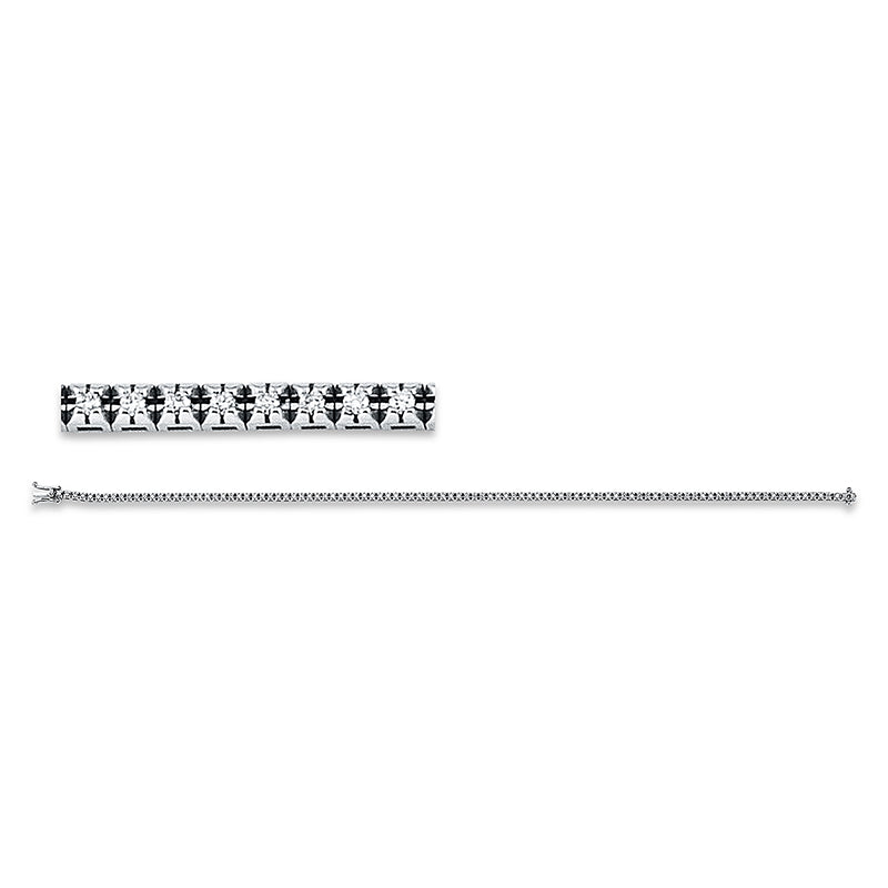 Armband 18 kt WG, 102 Brill. 0,40 ct, TW-si