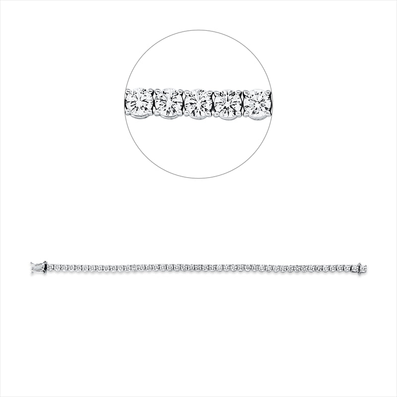 Armband 18 kt WG, 45 Brill. 9,00 ct, TW-si
