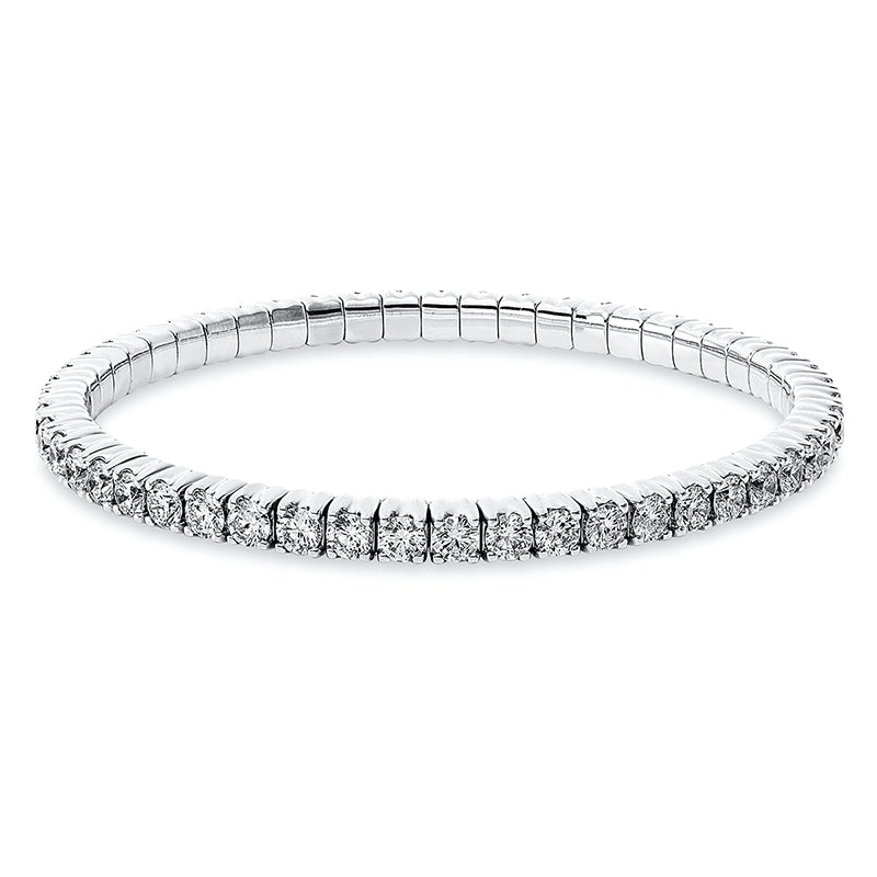 Armband 18 kt WG, Flex-Band, variabel, 51 Brill. 7,75 ct, TW-si