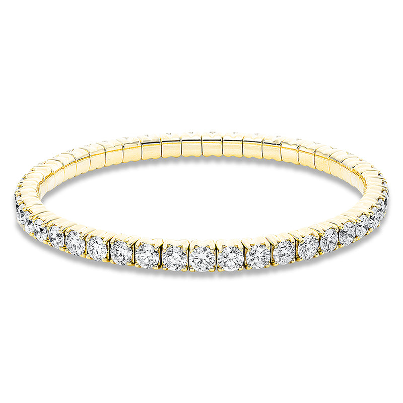 Armband 18 kt GG, Flex-Band, variabel, 45 Brill. 9,00 ct, TW-si