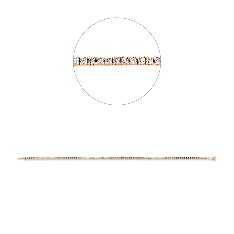 Armband 18 kt RG, Americano, 98 Brill. 1,59 ct, TW-vsi/si