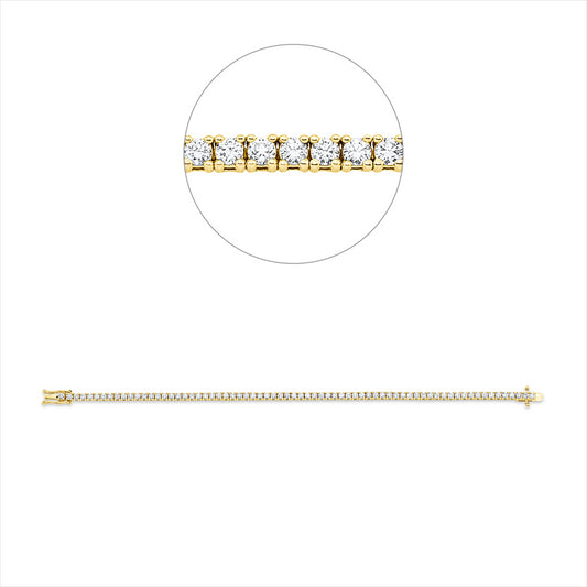 Armband 18 kt GG, 70 Brill. 3,02 ct, TW-si