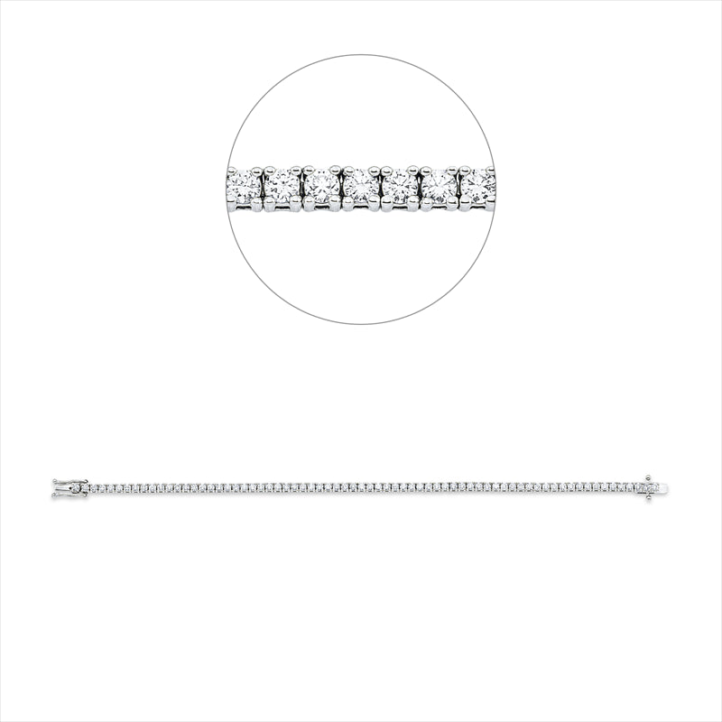 Armband 18 kt WG, 70 Brill. 3,10 ct, TW-si