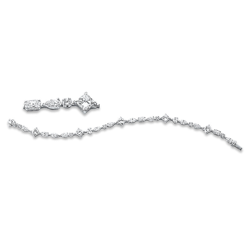 Armband 18W,5Princ.3,6ct,F-si,5Nav.1,21ct,F-vsi/si,2Herzschl.0,54ct,F-vsi,6 Brill.0,85ct,F-vsi/si,6Tropfen1,46ct,F-vsi/si,3Radiant0,95ct