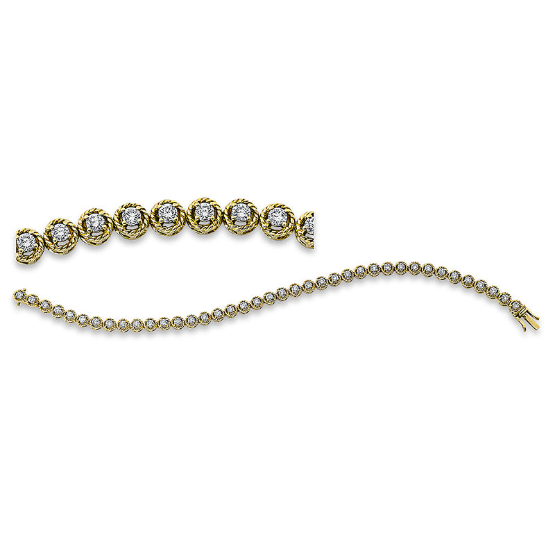 Armband 18 kt GG, 39 Brill. 1,53 ct, TW-si