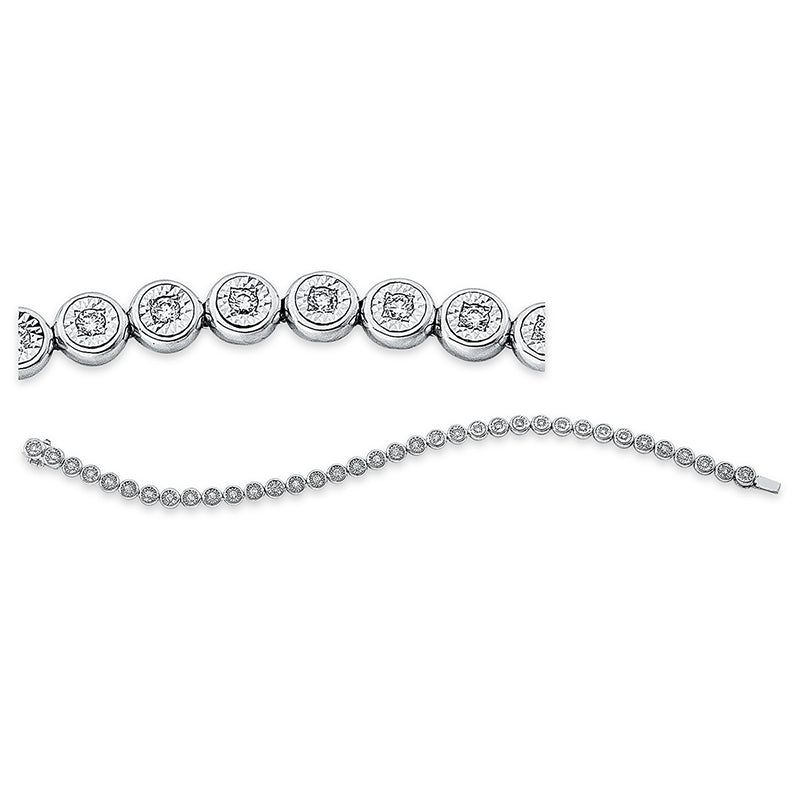 Armband 18 kt WG, 36 Brill. 0,87 ct, TW-si