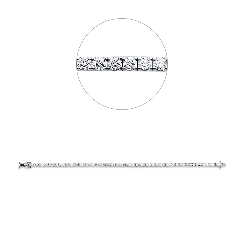 Armband 18 kt GG+WG, 59 Brill. 4,00 ct, TW-si