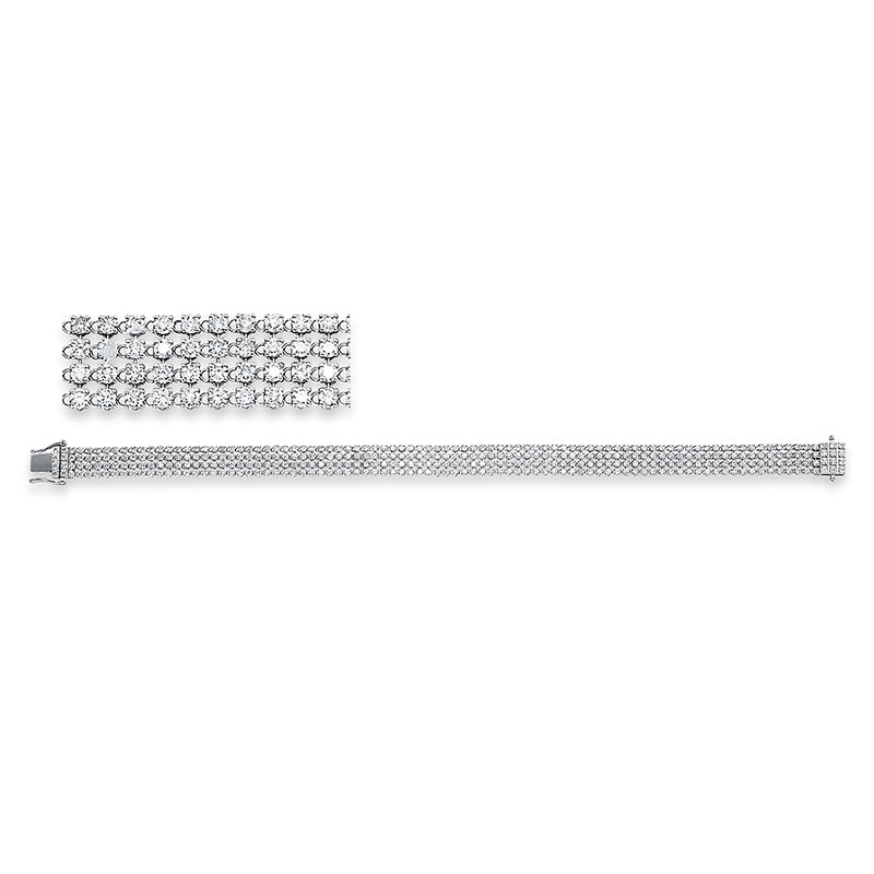 Armband 18 kt WG, 356 Brill. 4,97 ct, TW-si