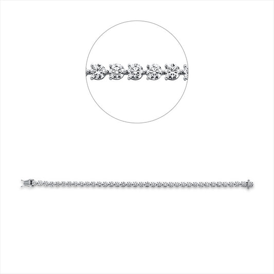 Armband 18 kt WG, 37 Brill. 9,21 ct, D-F-vvs