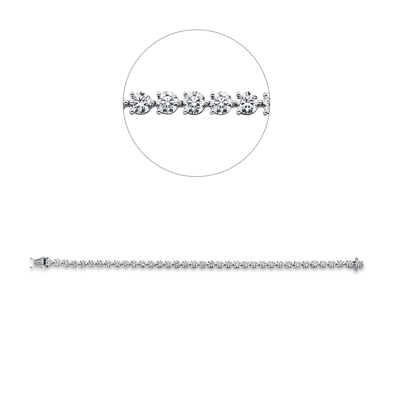 Armband 18 kt WG, 37 Brill. 9,21 ct, D-F-vvs