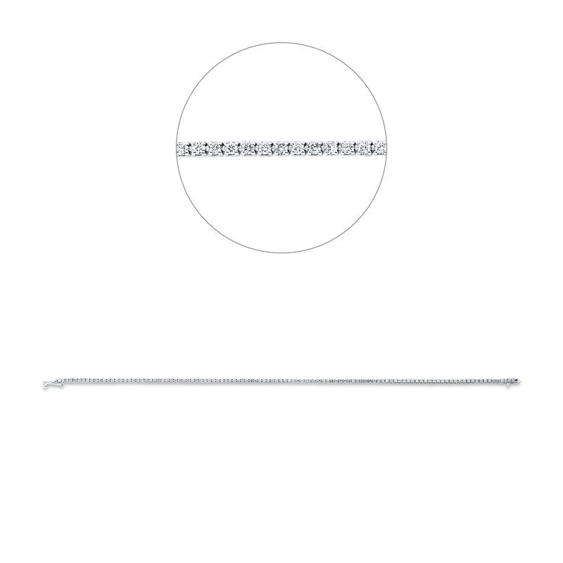 Armband 18 kt WG, 108 Brill. 0,86 ct, F-si