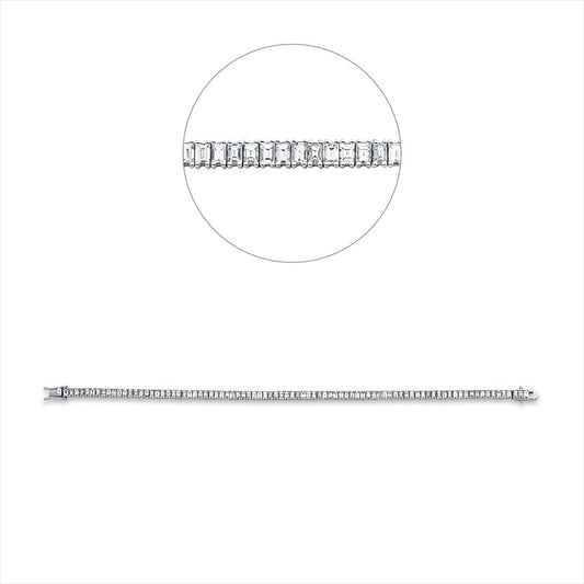 Armband 18 kt WG, 86 Bag. 5,26 ct, TW-vsi