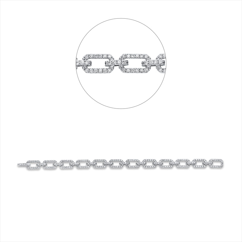 Armband 18 kt WG, 265 Brill. 5,13 ct, TW-vsi