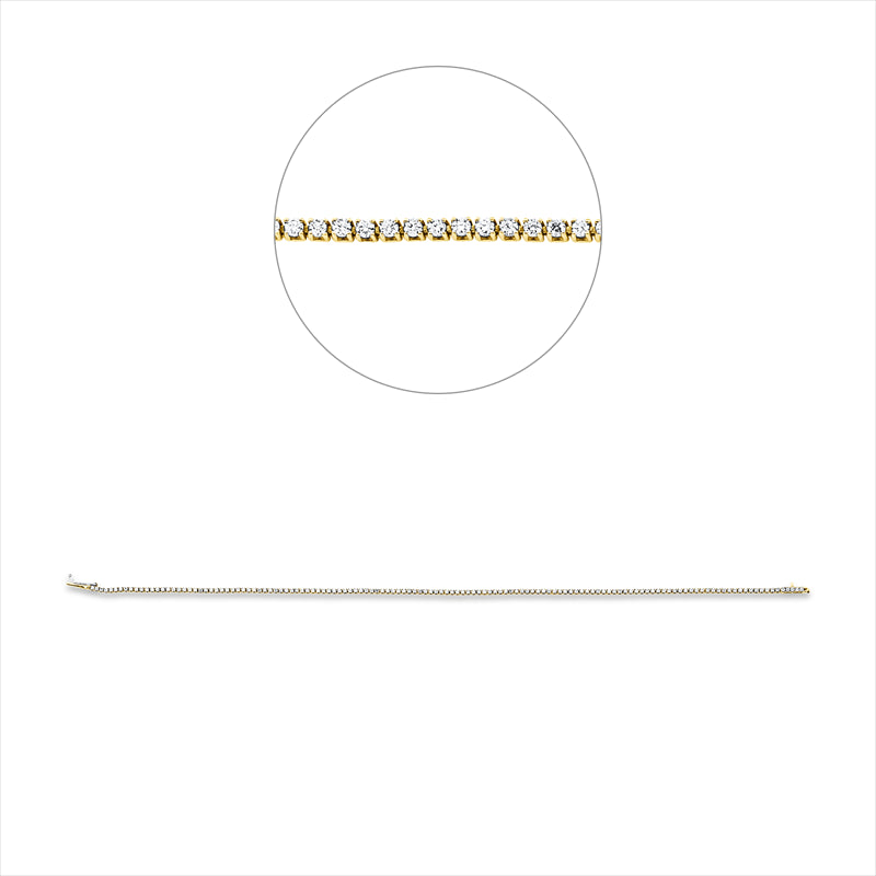 Armband 18 kt GG, Fassung rhodiniert, 129 Brill. 0,61 ct, TW-si