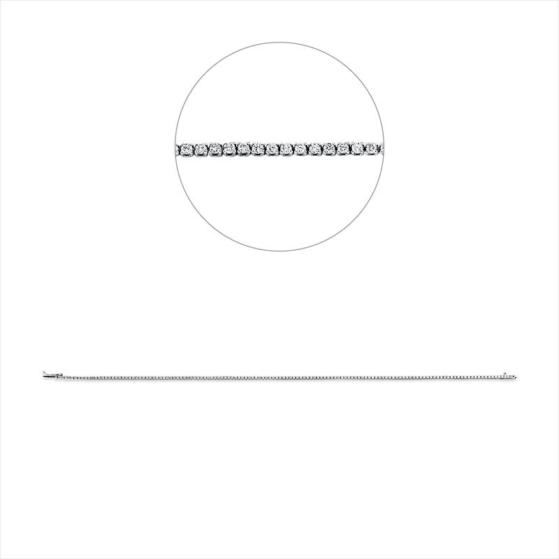 Armband 18 kt WG, 135 Brill. 0,64 ct, TW-si