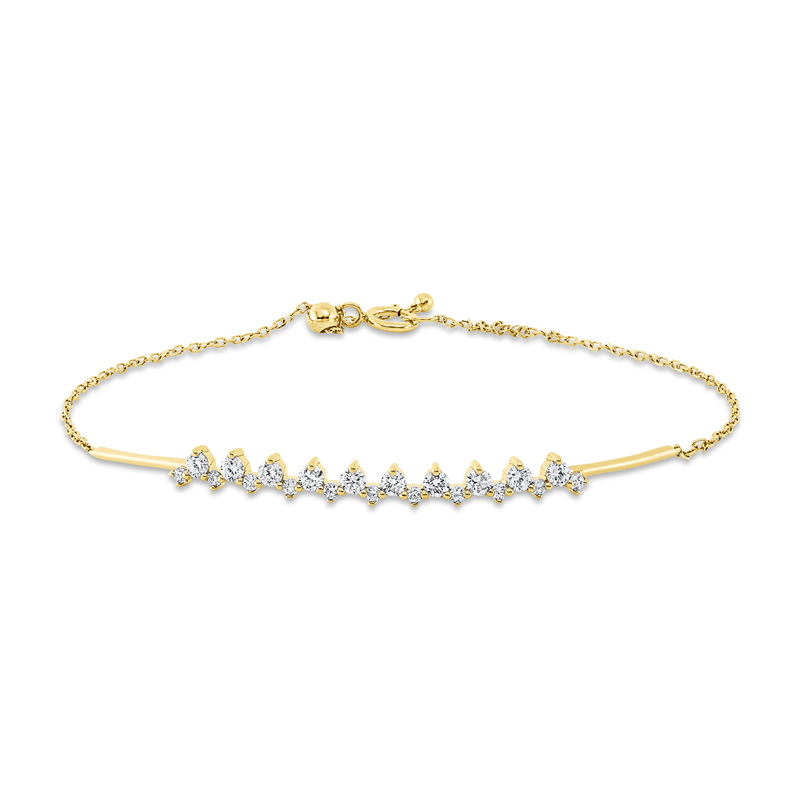 Armband 18 kt GG, 21 Brill. 0,38 ct, TW-si