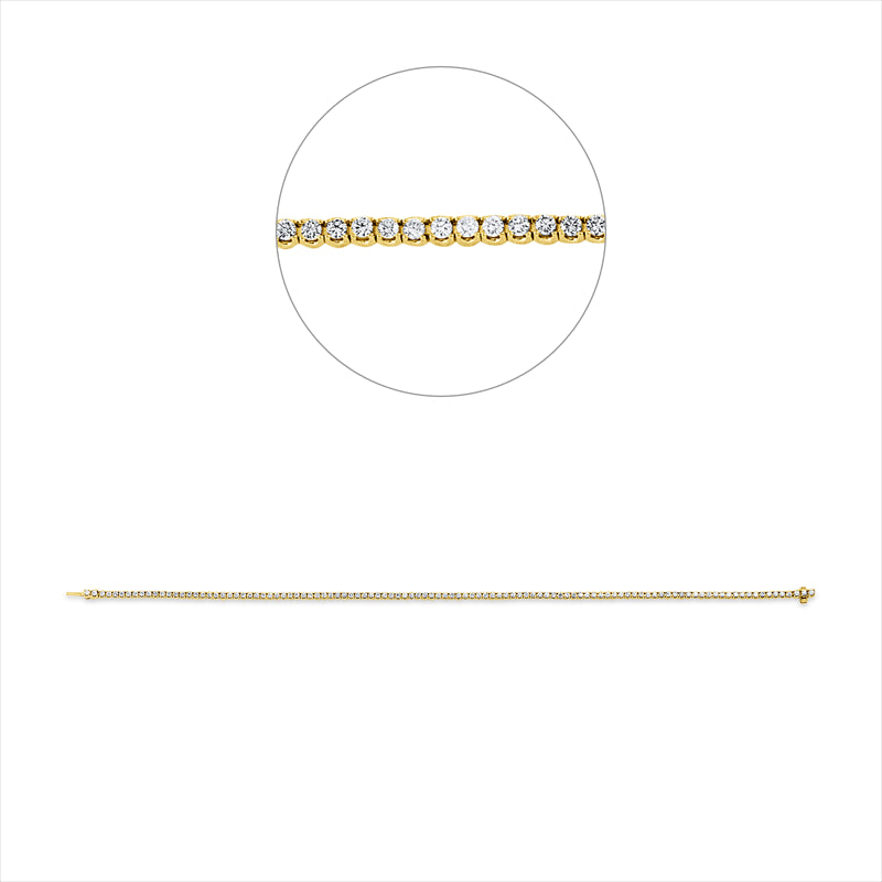 Armband 18 kt GG, With American Lock, 108 Brill. 1,00 ct, TW-si