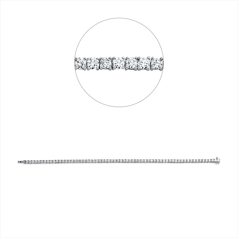 Armband 18 kt WG, 64 Brill. 4,10 ct, TW-vsi