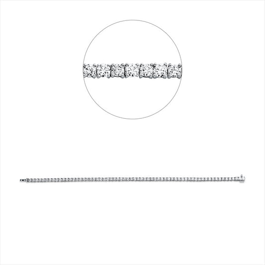 Armband 18 kt WG, 64 Brill. 4,10 ct, TW-vsi