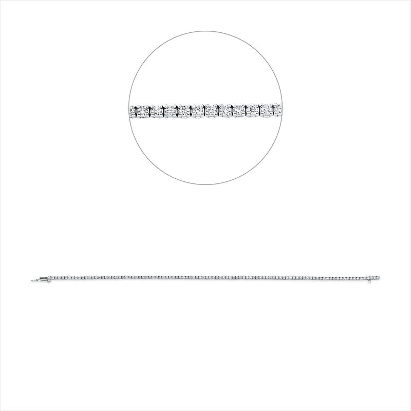 Armband 18 kt WG, 92 Brill. 2,10 ct, F-si