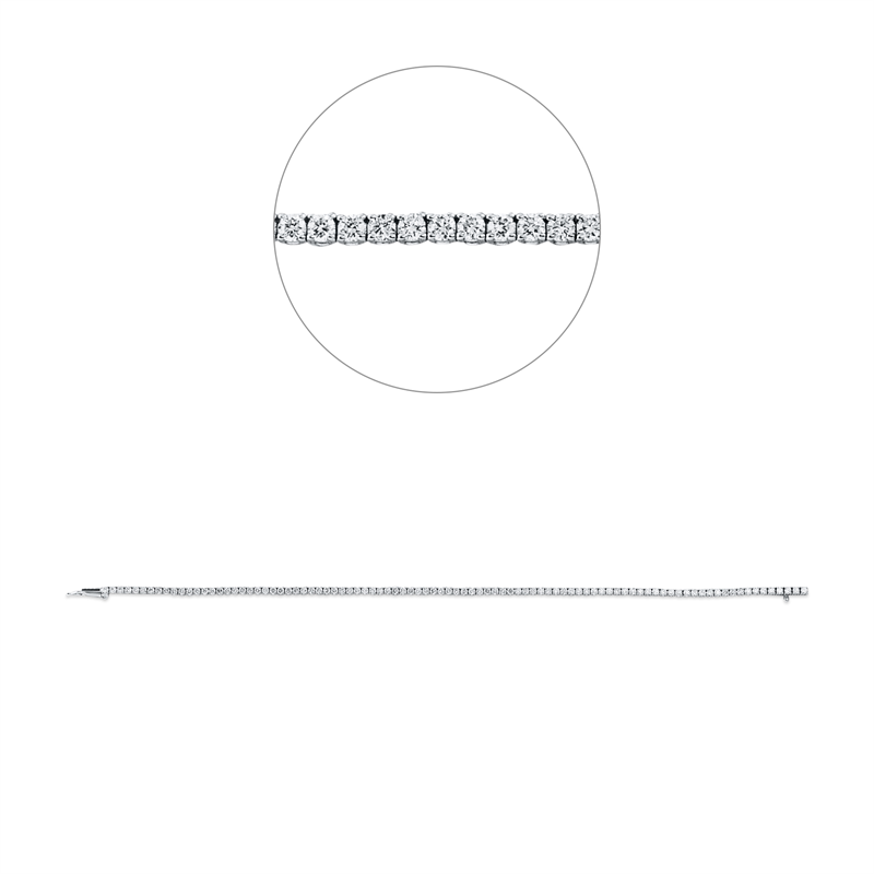 Armband 14 kt WG, 100 Brill. 0,94 ct, F-si