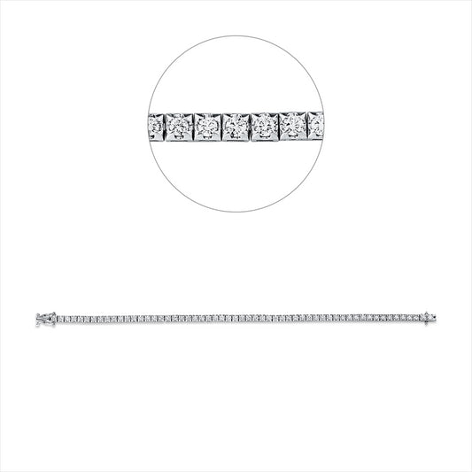 Armband 18 kt WG, 57 Brill. 2,05 ct, TW-si