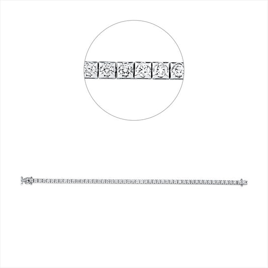 Armband 18 kt WG, 51 Brill. 2,50 ct, TW-si