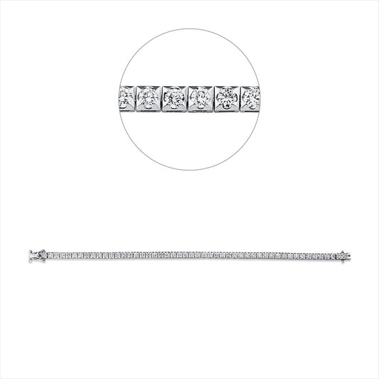 Armband 18 kt WG, 50 Brill. 3,50 ct, F-si