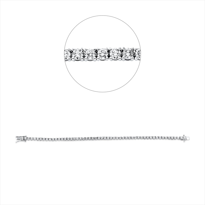 Armband 18 kt WG, 54 Brill. 3,12 ct, TW-si