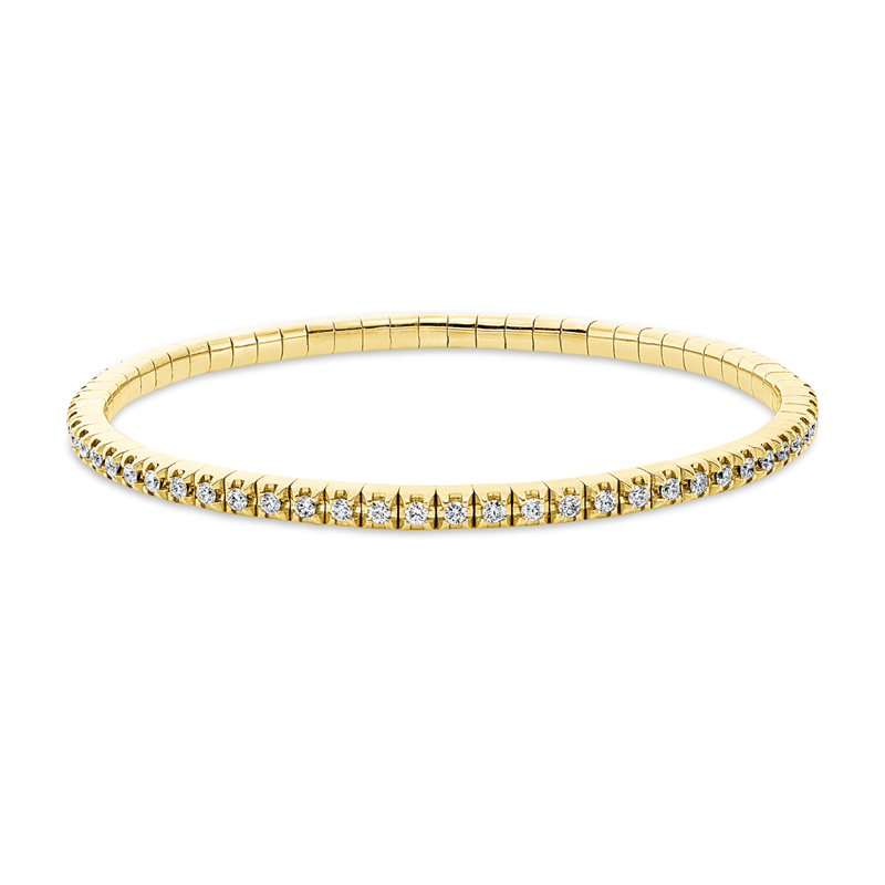 Armband 18 kt GG, Flex-Band, variabel, 66 Brill. 1,28 ct, TW-si