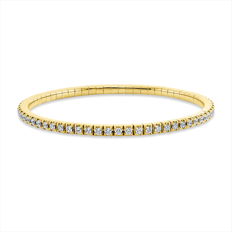 Armband 18 kt GG, Flex-Band, variabel, 66 Brill. 2,26 ct, TW-si