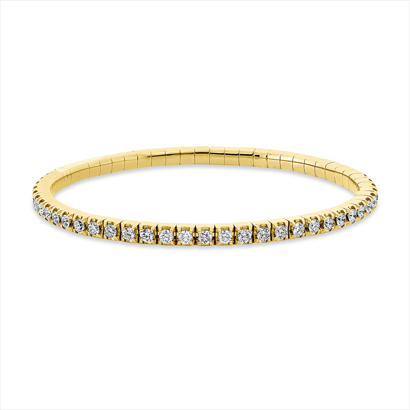 Armband 18 kt GG, Flex-Band, variabel, 58 Brill. 2,88 ct, TW-si