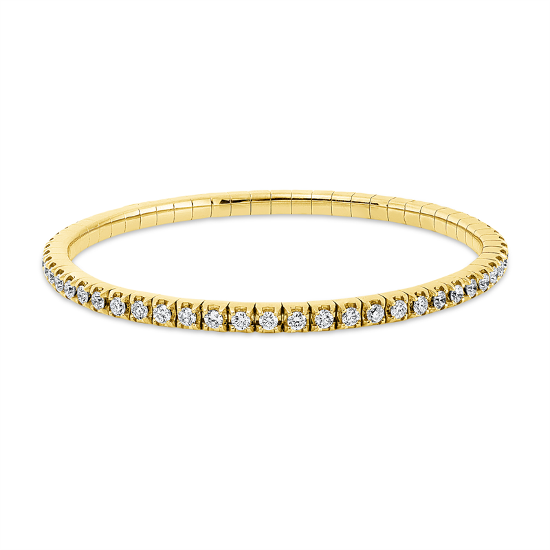 Armband 18 kt GG, Flex-Band, variabel, 58 Brill. 2,88 ct, TW-si