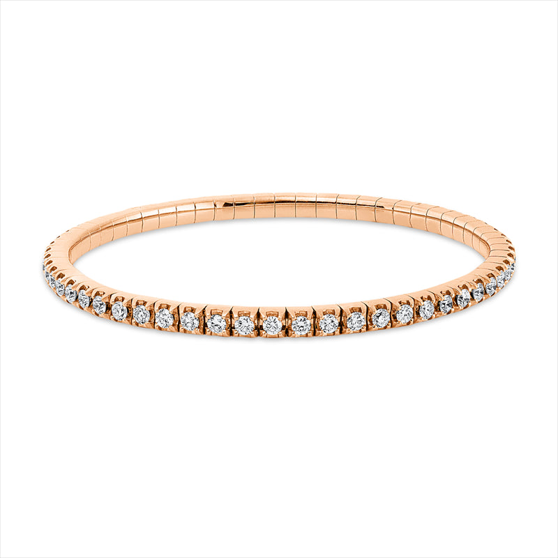 Armband 18 kt RG, Flex-Band, variabel, 58 Brill. 2,91 ct, TW-si