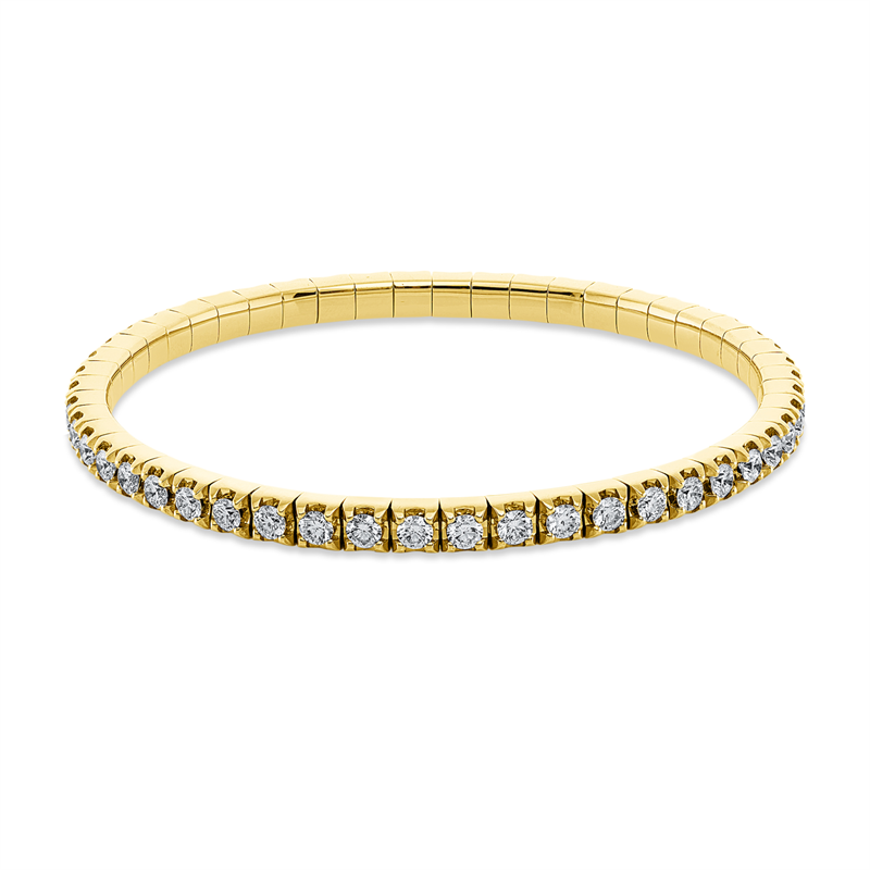 Armband 18 kt GG, Flex-Band, variabel, 50 Brill. 3,98 ct, TW-si