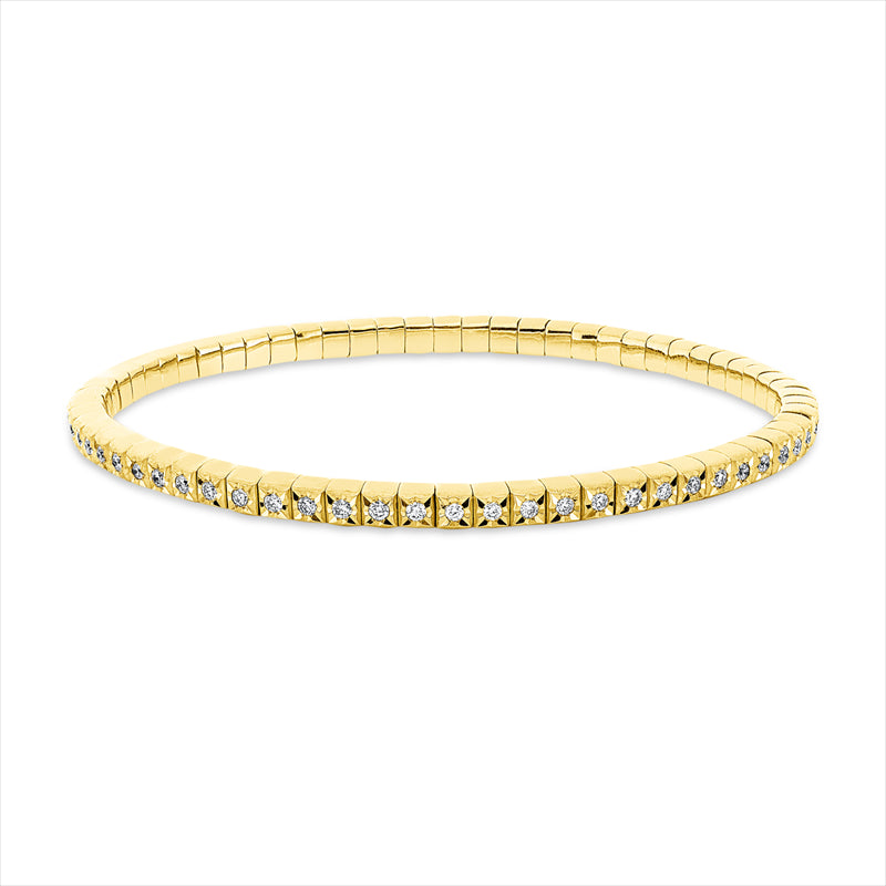 Armband 18 kt GG, Flex-Band, variabel, 65 Brill. 1,00 ct, TW-si