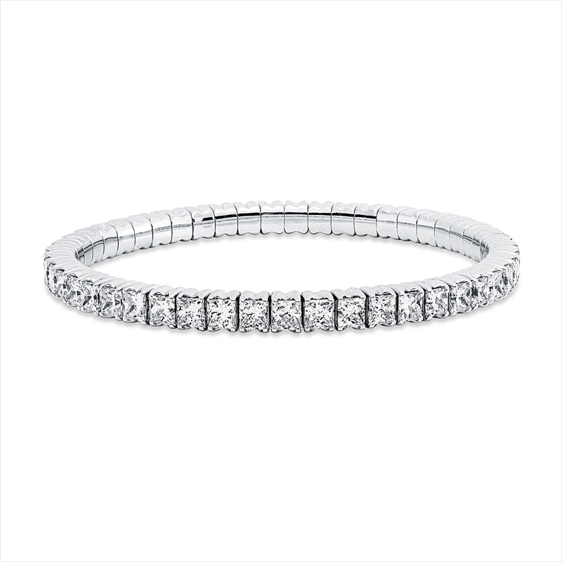 Armband 18 kt WG, Flex-Band, variabel, 49 Princ. 13,00 ct, TW-si