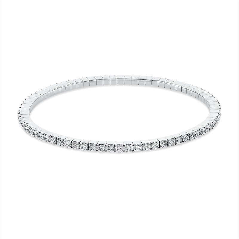 Armband 18 kt WG, Flex-Band, variabel, 75 Brill. 3,08 ct, TW-si
