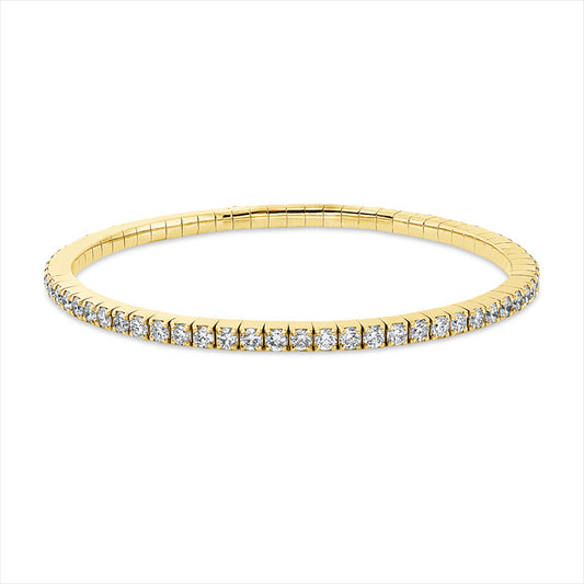 Armband 18 kt GG, Flex-Band, variabel, 67 Brill. 4,00 ct, TW-si