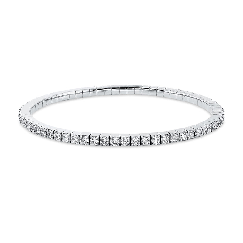 Armband 18 kt WG, Flex-Band, variabel, 67 Brill. 4,00 ct, TW-si