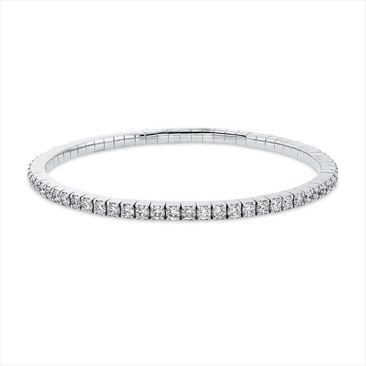 Armband 18 kt WG, Flex-Band, variabel, 67 Brill. 4,00 ct, TW-si