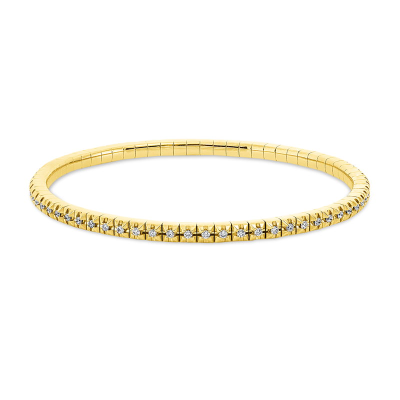Armband 18 kt GG, Flex-Band, variabel, 66 Brill. 0,77 ct, TW-si