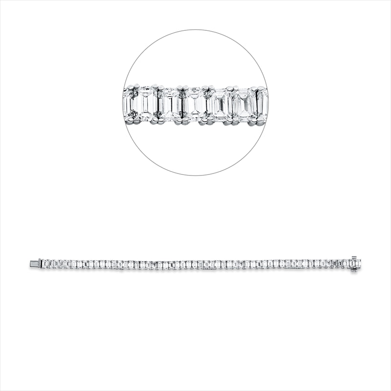 Armband 18 kt WG, 55 Sm.schliff 16,55 ct, F-vsi