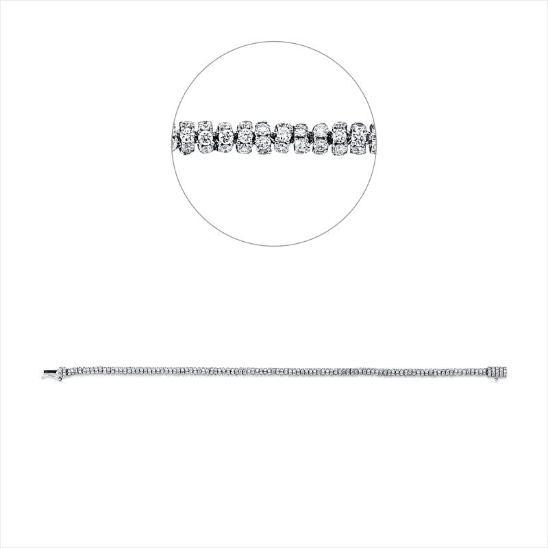 Armband 18 kt WG, 671 Brill. 5,59 ct, TW-vsi