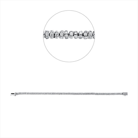 Armband 18 kt WG, 671 Brill. 5,59 ct, TW-vsi