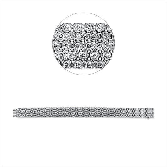 Armband 18 kt WG, 290 Brill. 4,22 ct, TW-si