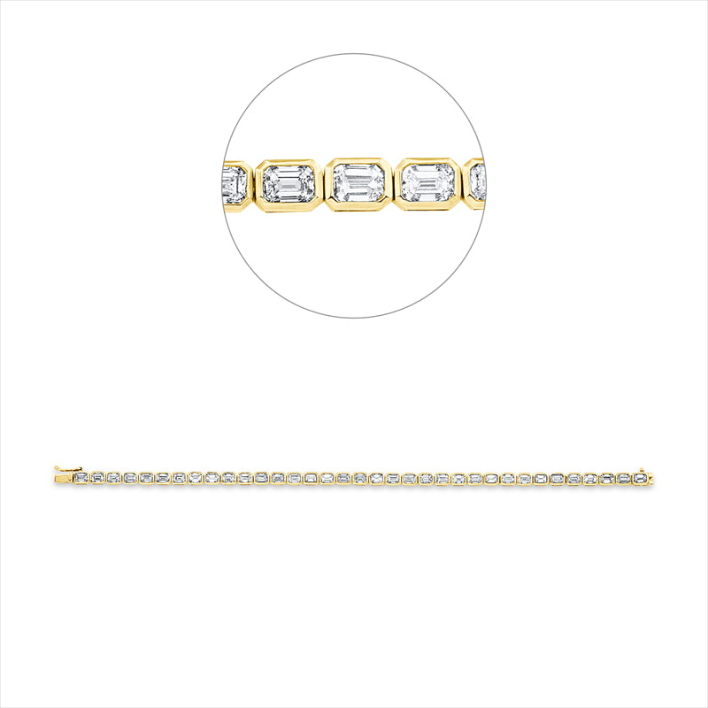 Armband 18 kt GG, 36 Sm.schliff 6,88 ct, TW-si