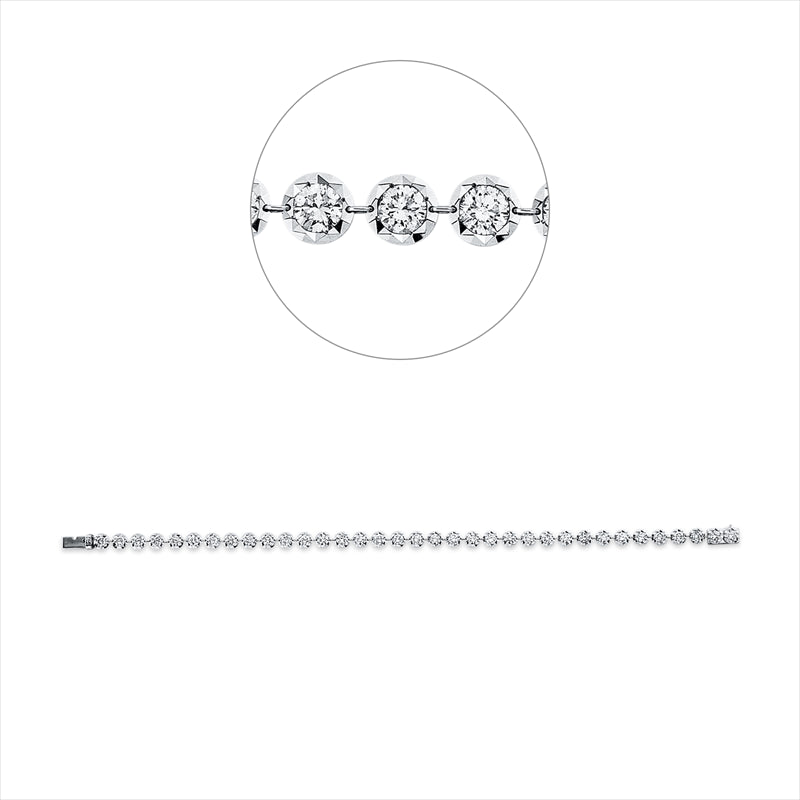 Armband 14 kt WG, 35 Brill. 3,59 ct, TW-si